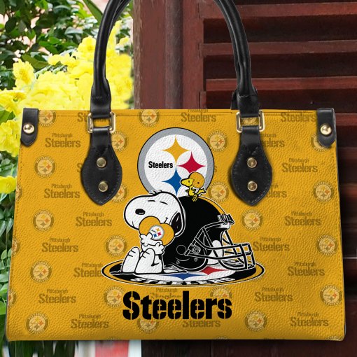 Pittsburgh Steelers Personalized Leather Hand Bag BB159