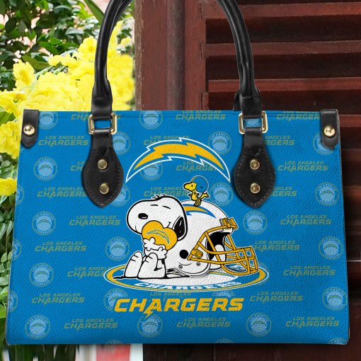 Los Angeles Chargers Personalized Leather Hand Bag BB150