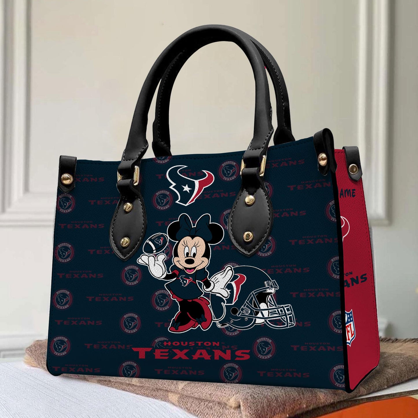 Houston Texans Personalized Leather Hand Bag BB394