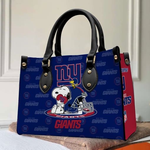 New York Giants Personalized Leather Hand Bag BB156