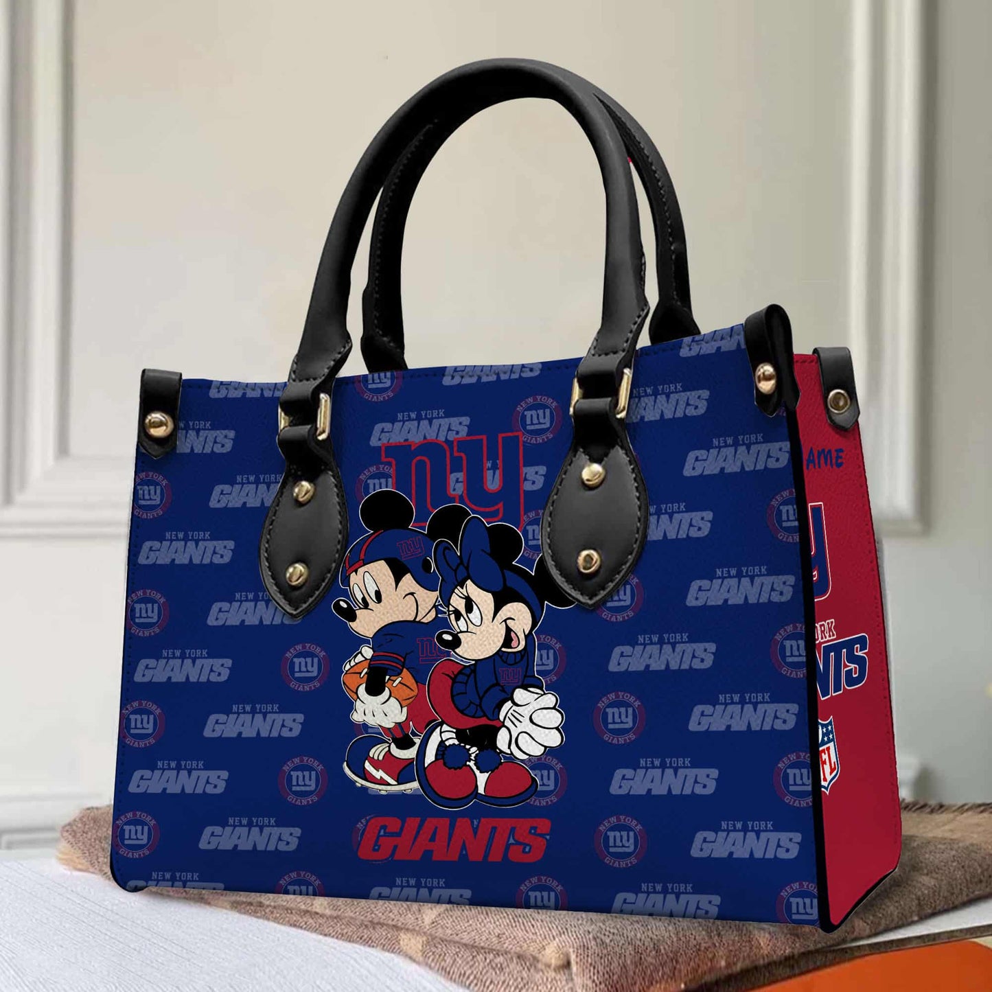 New York Giants Personalized Leather Hand Bag BB103