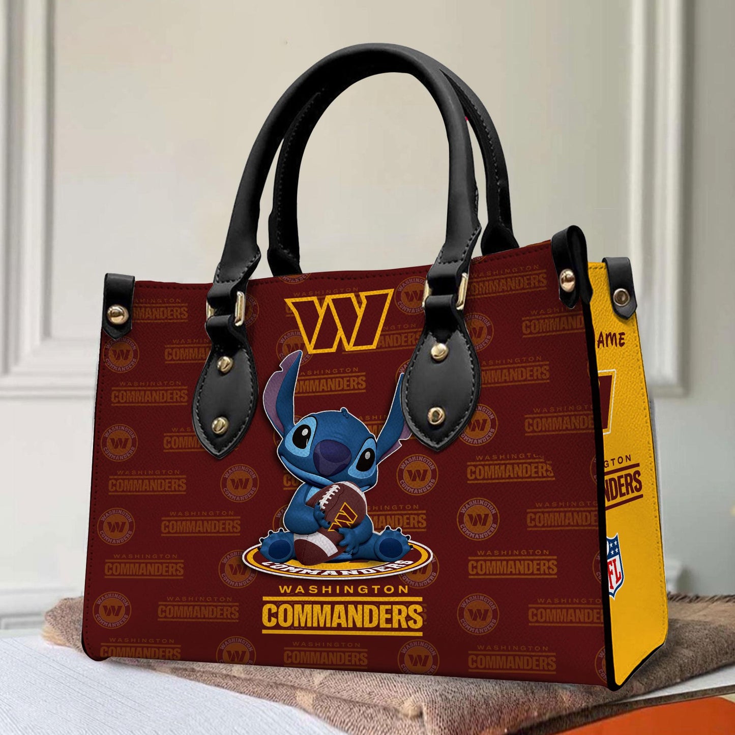 Washington Commanders Personalized Leather Hand Bag BB342
