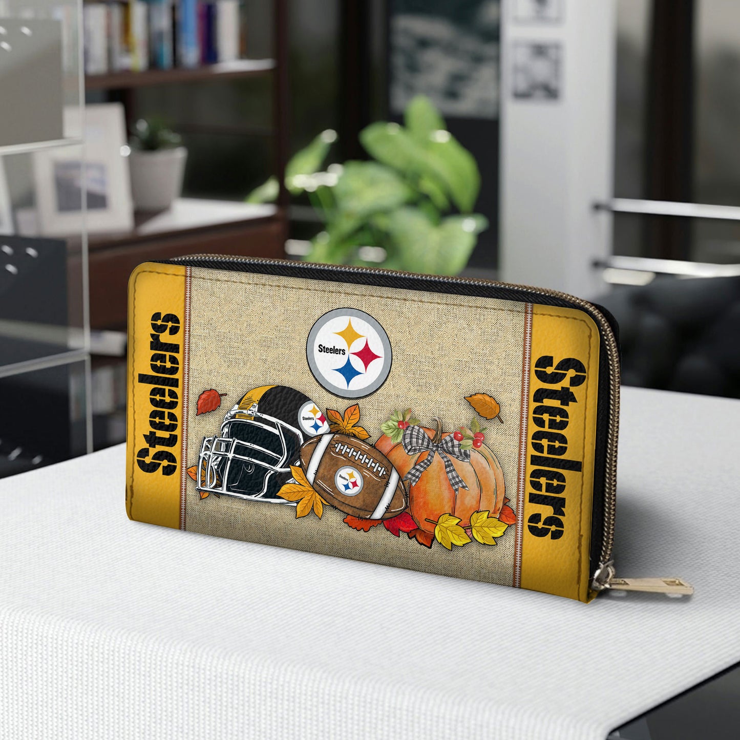 Pittsburgh Steelers Women Zip Around Wallet Perfect Gift AZBTWWL000010