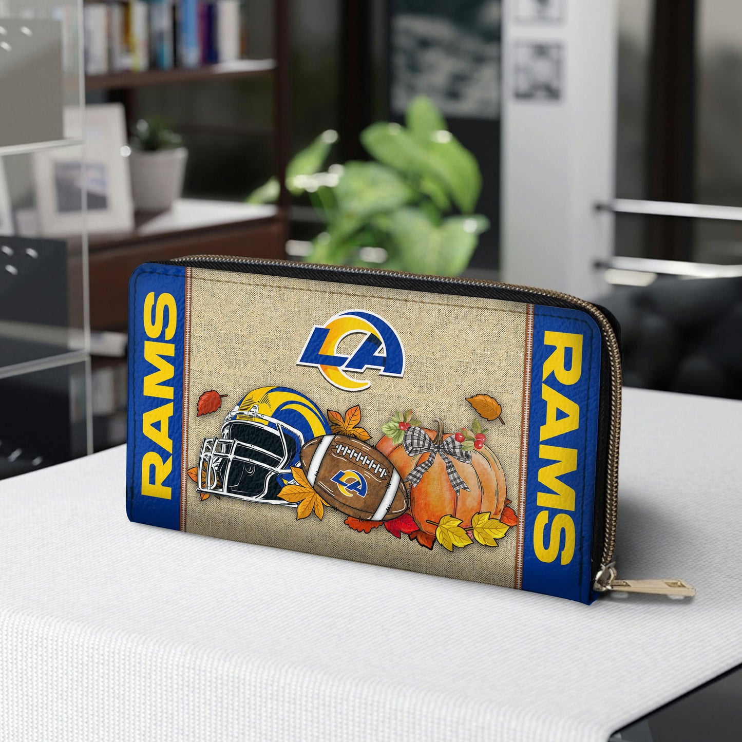 Los Angeles Rams Women Zip Around Wallet Perfect Gift AZBTWWL000011