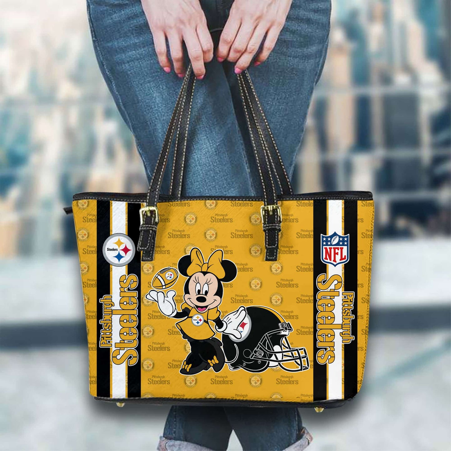 Pittsburgh Steelers Women Leather Tote Hand Bag BB37