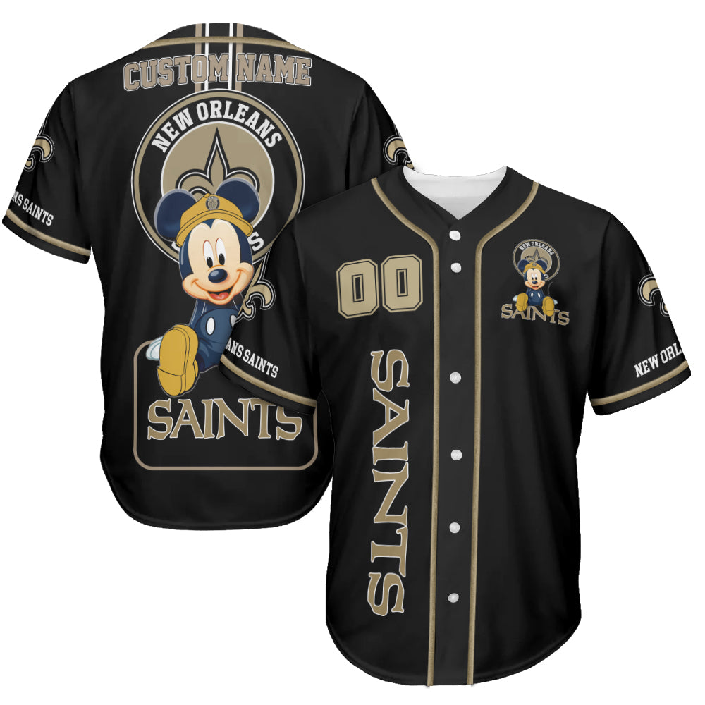 New Orleans Saints Personalized Baseball Jersey BG815