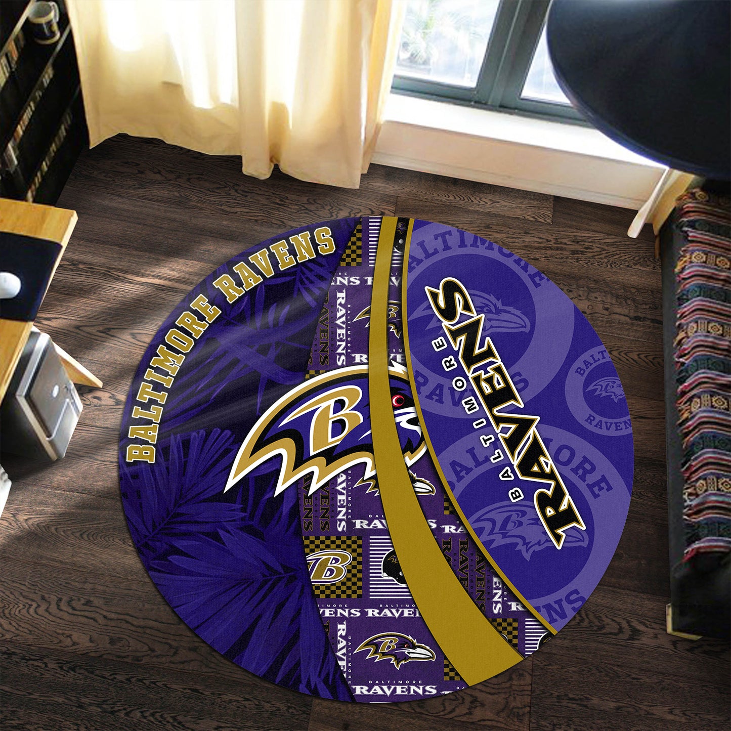 Baltimore Ravens Round Rug 122
