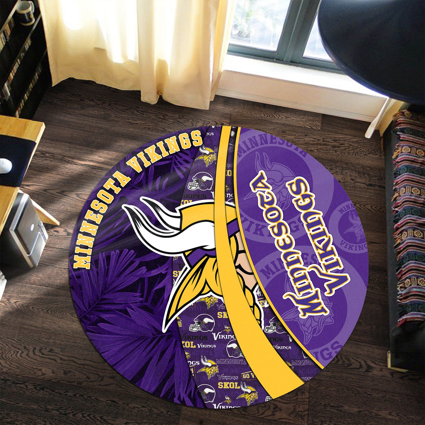 Minnesota Vikings Round Rug 140