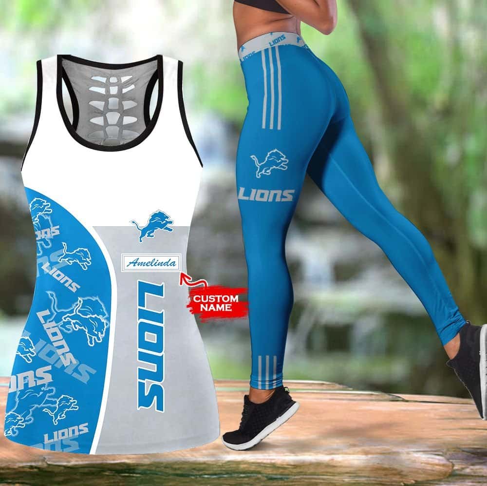Detroit Lions Personalized Leggings And Tank Top BG206