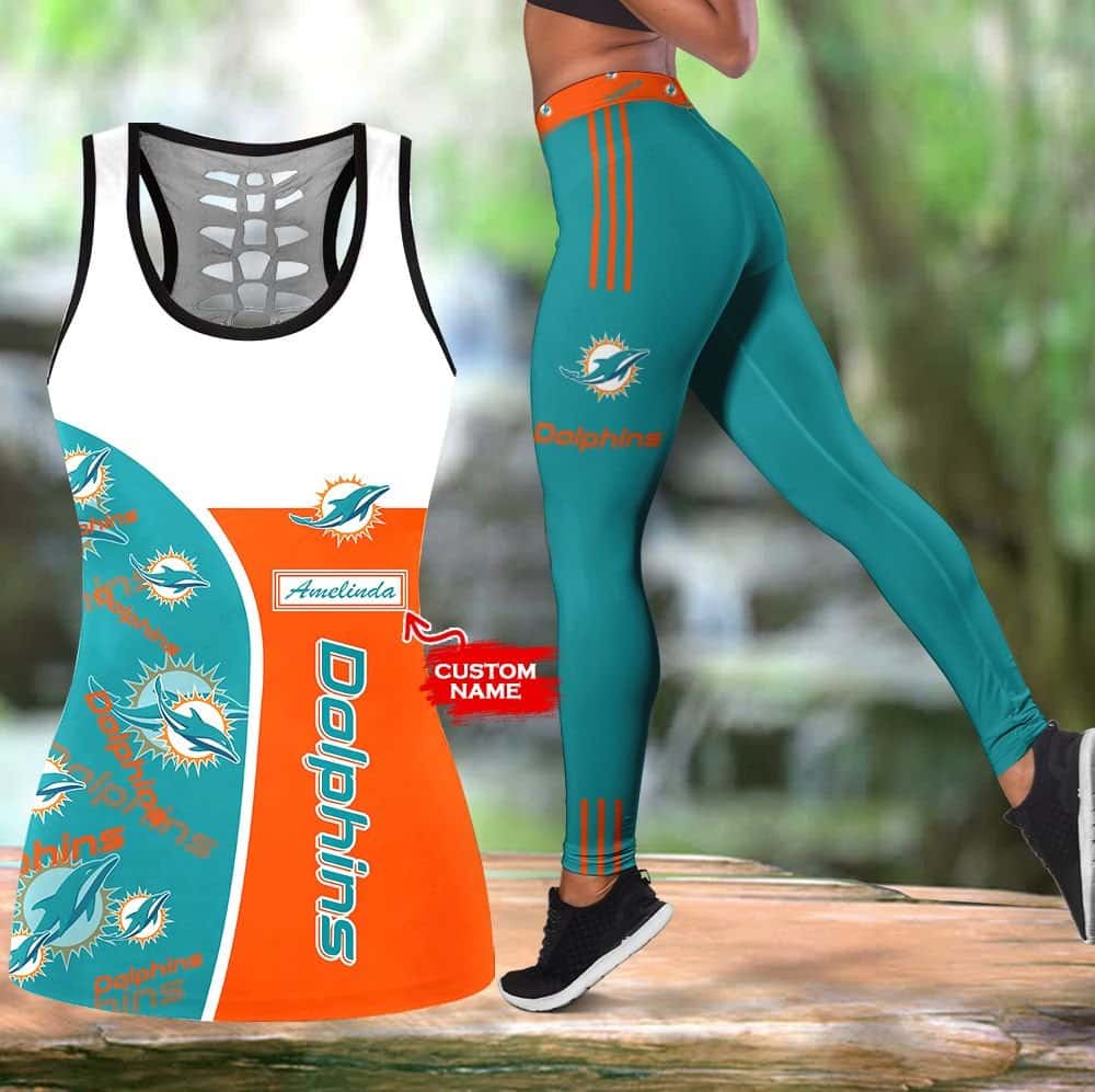 Miami Dolphins Personalized Leggings And Tank Top BG215