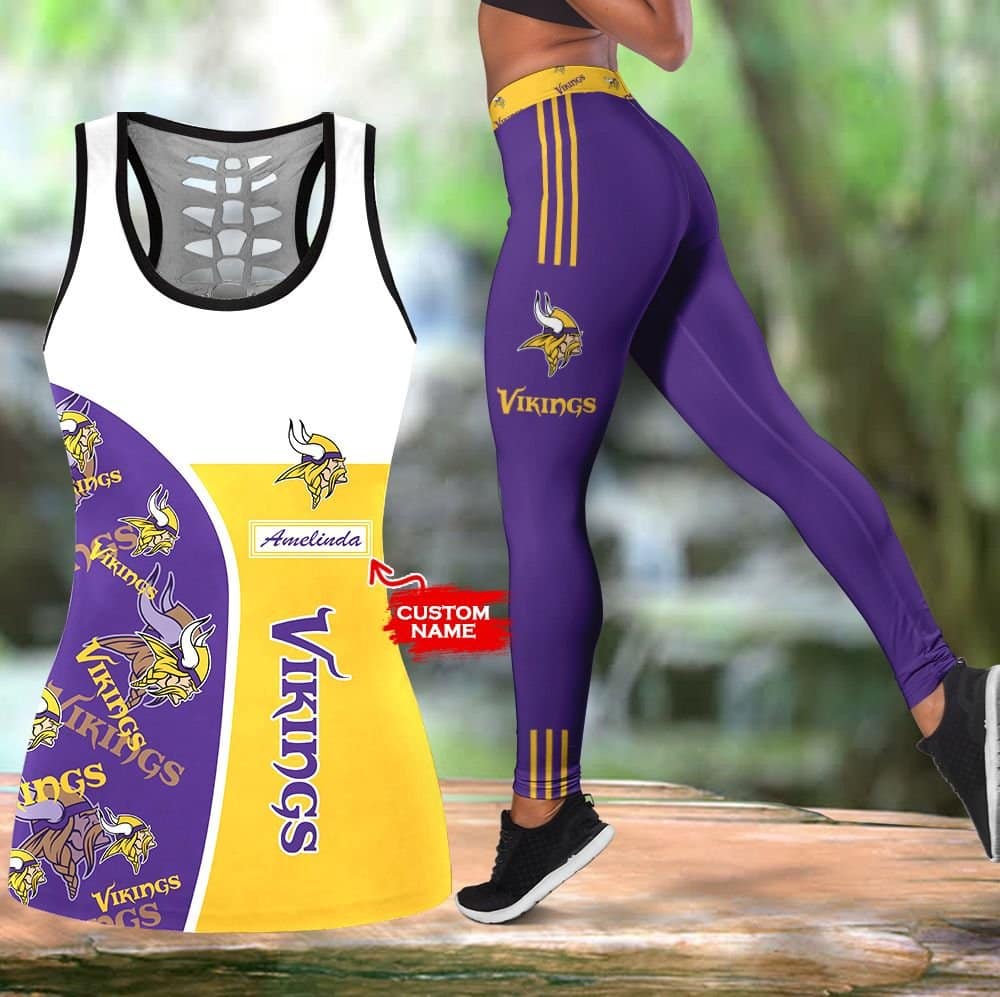 Minnesota Vikings Personalized Leggings And Tank Top BG216