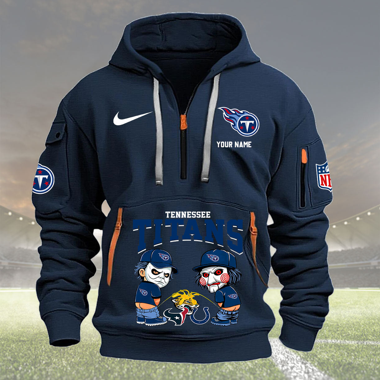 Tennessee Titans Personalized Quarter Zip Hoodie New Collection AZBTQZH000274