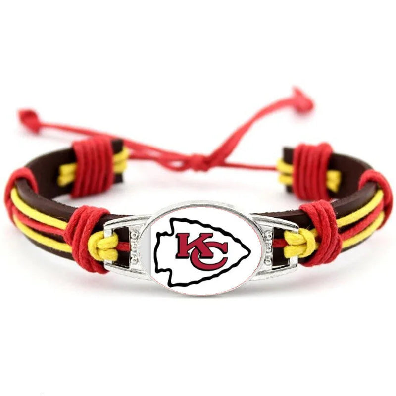 Kansas City Chiefs Leather Bracelets