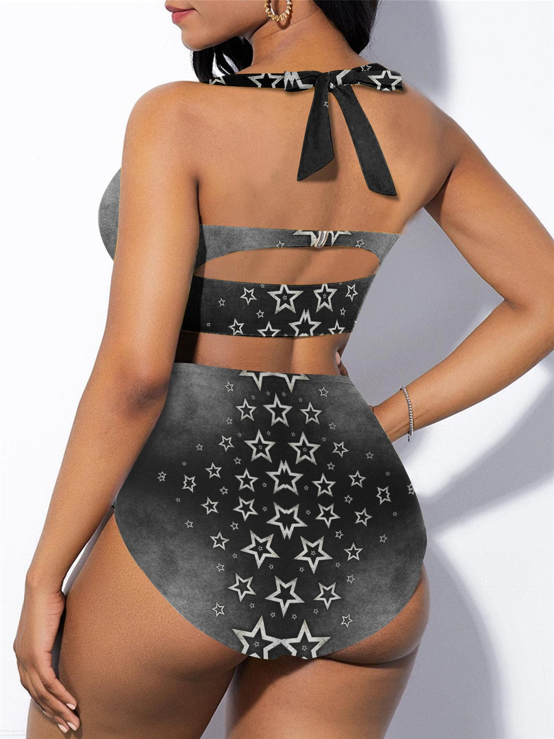 Las Vegas Raiders Sexy Print Bikini Swimsuit 218