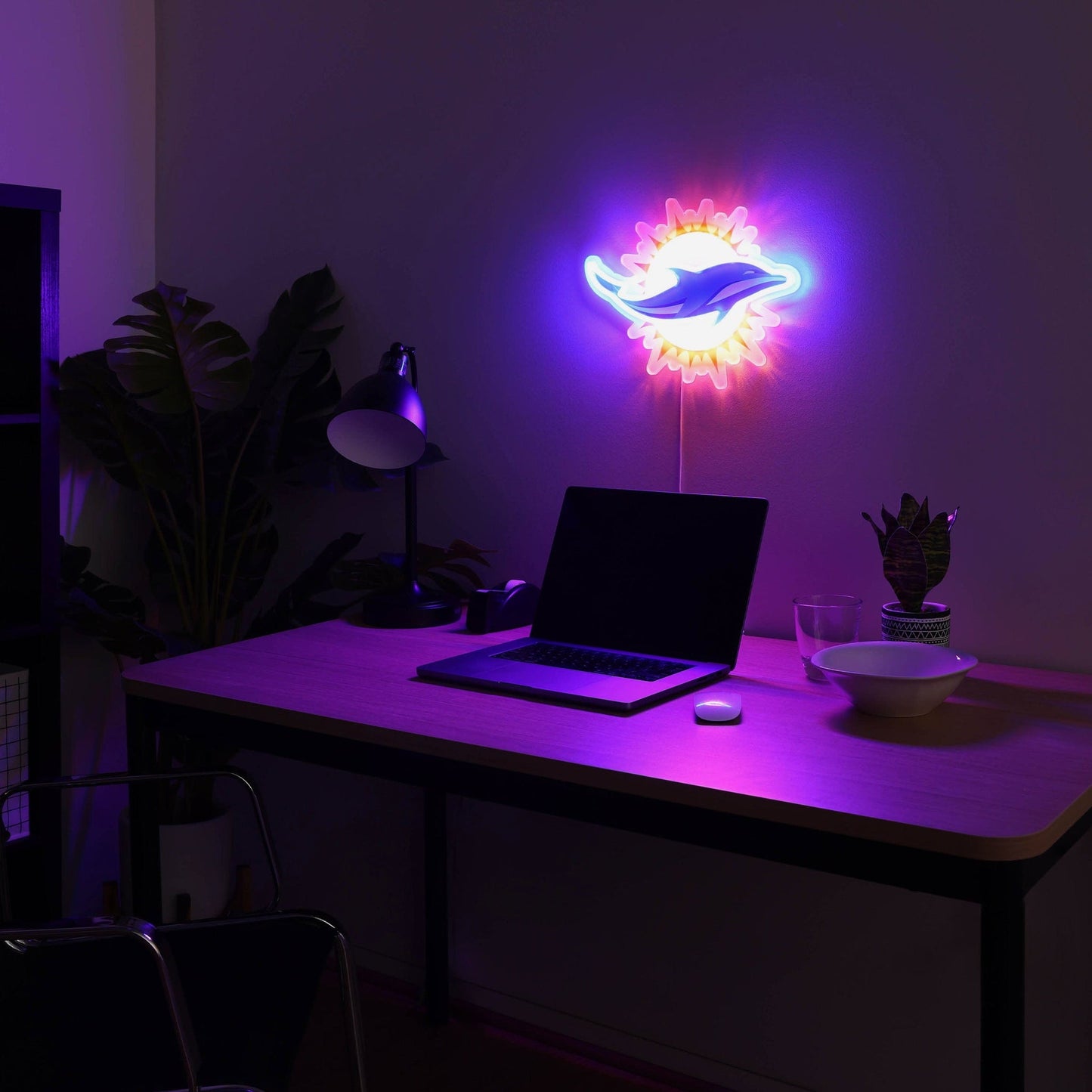Miami Dolphins LED Neon Light Up Team Logo Sign