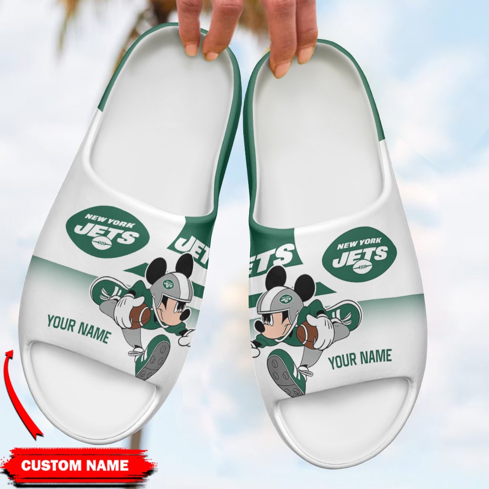 New York Jets Personalized Yeezy Slippers Shoes SPT061