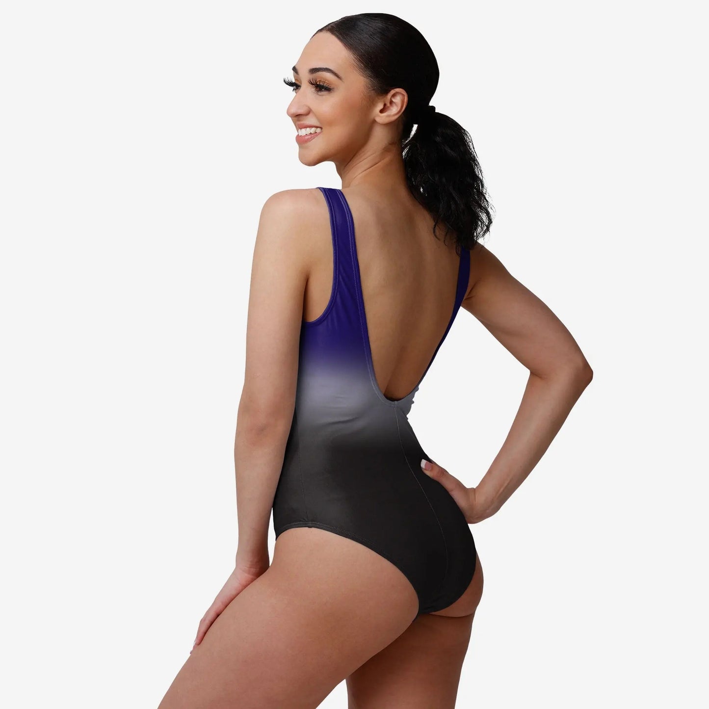 Baltimore Ravens Women Gametime Gradient Summer One Piece Bathing Suit AZBTOPBS000008