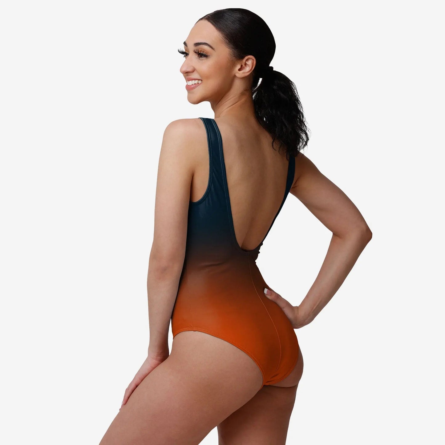 Chicago Bears Women Gametime Gradient Summer One Piece Bathing Suit AZBTOPBS000007