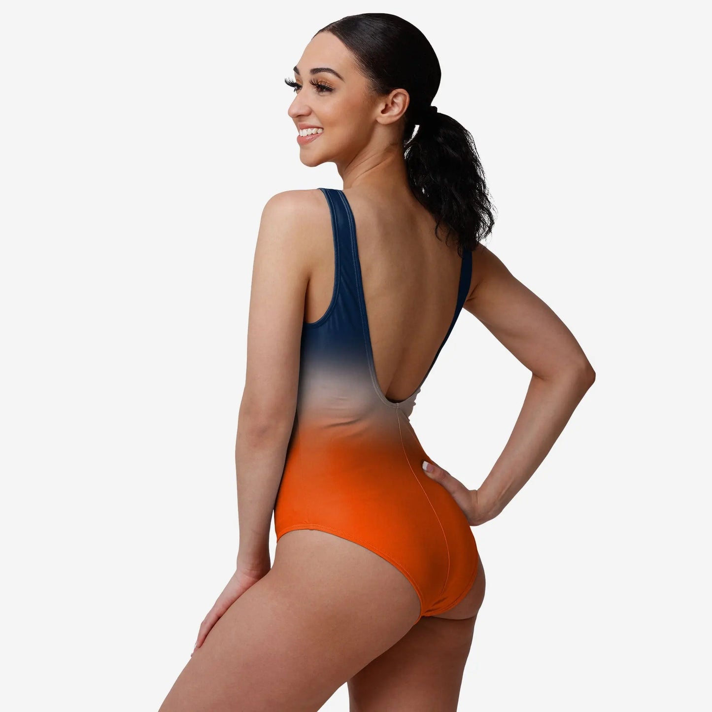 Denver Broncos Women Gametime Gradient Summer One Piece Bathing Suit AZBTOPBS000006