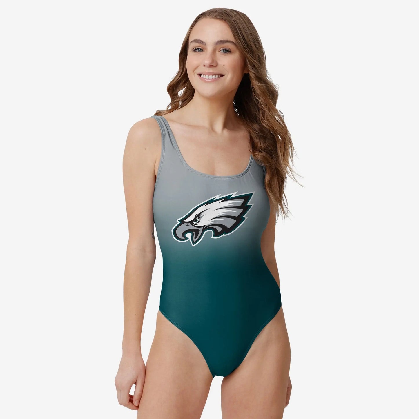 Philadelphia Eagles Women Gametime Gradient Summer One Piece Bathing Suit AZBTOPBS000003