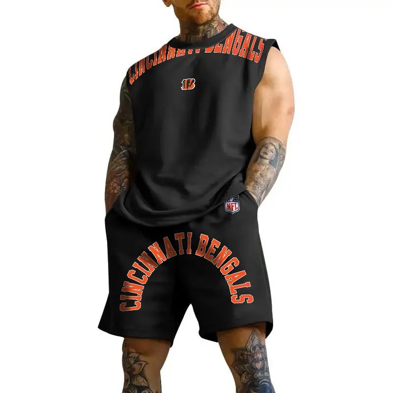 Cincinnati Bengals Combo Men Jersey Tank Top and Shorts AZICOTATTMS00011