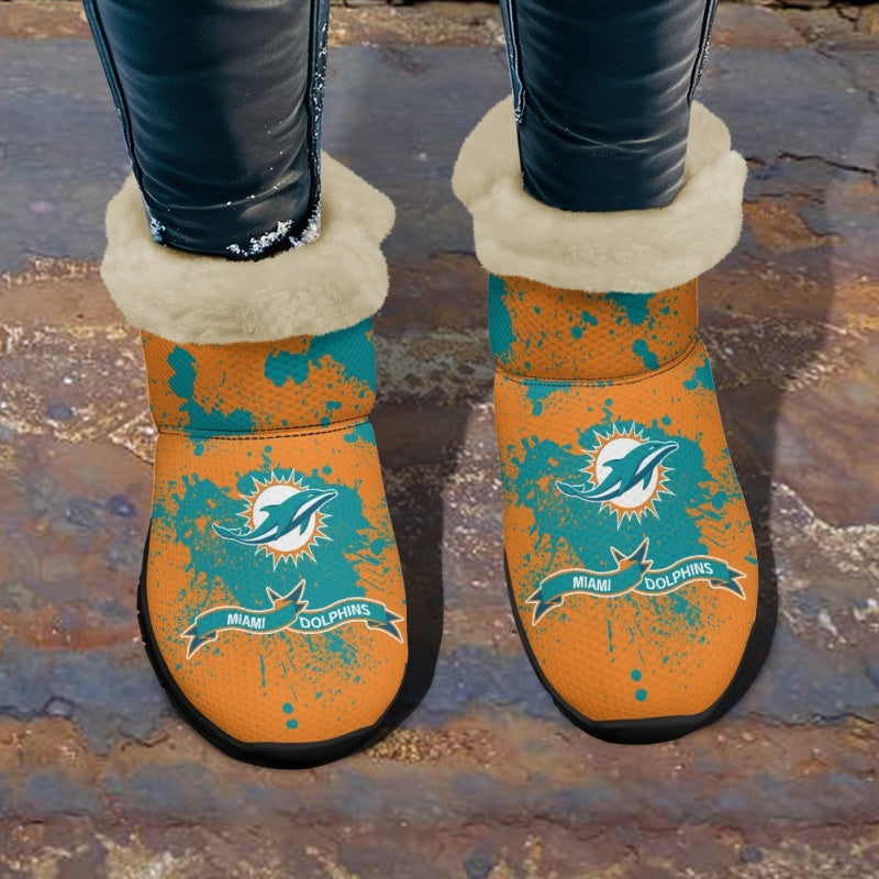 Miami Dolphins Comfy Winter Snow Boots AZDDWSB000126