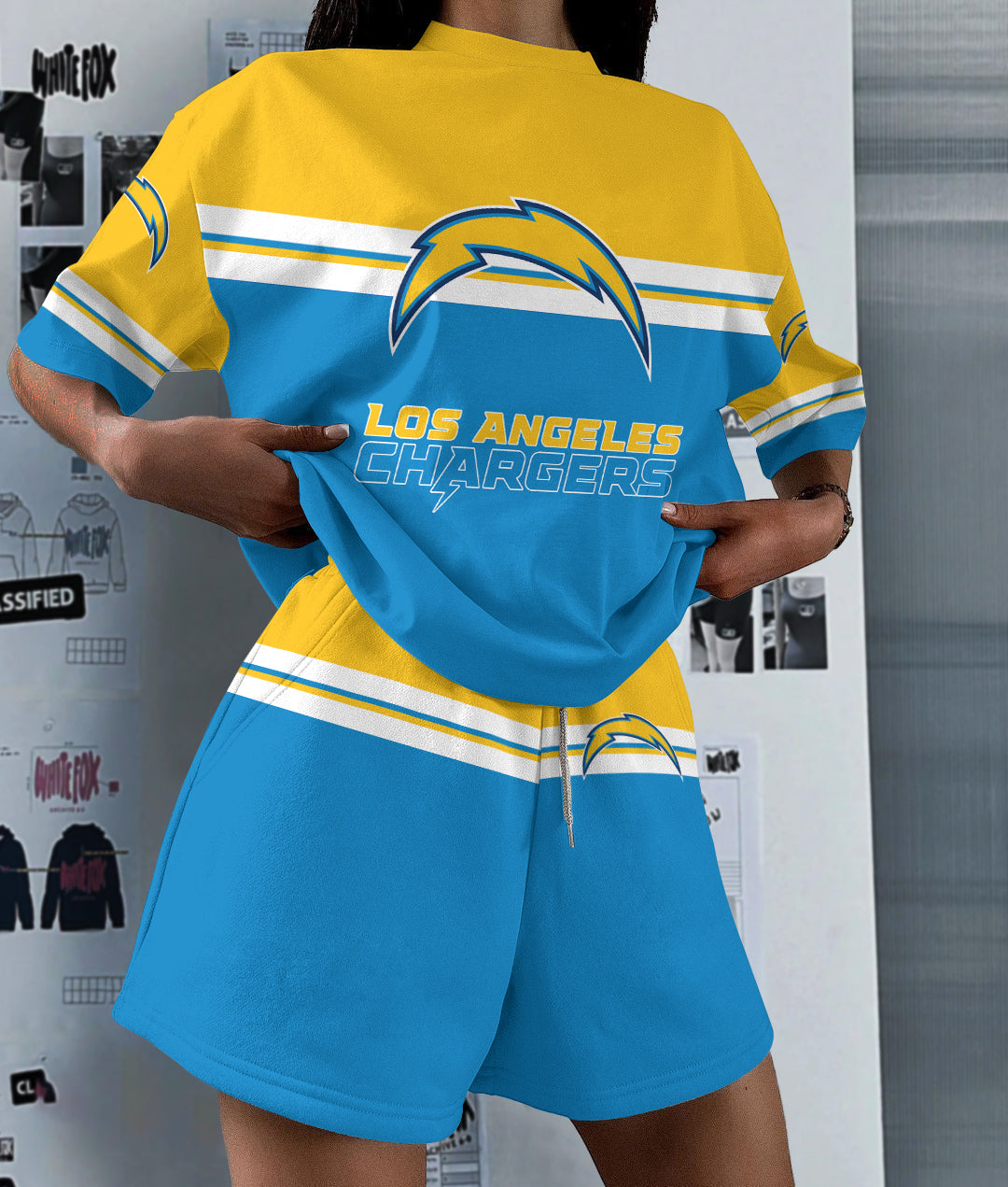Los Angeles Chargers Limited Edition Top And Shorts Two-Piece Suits