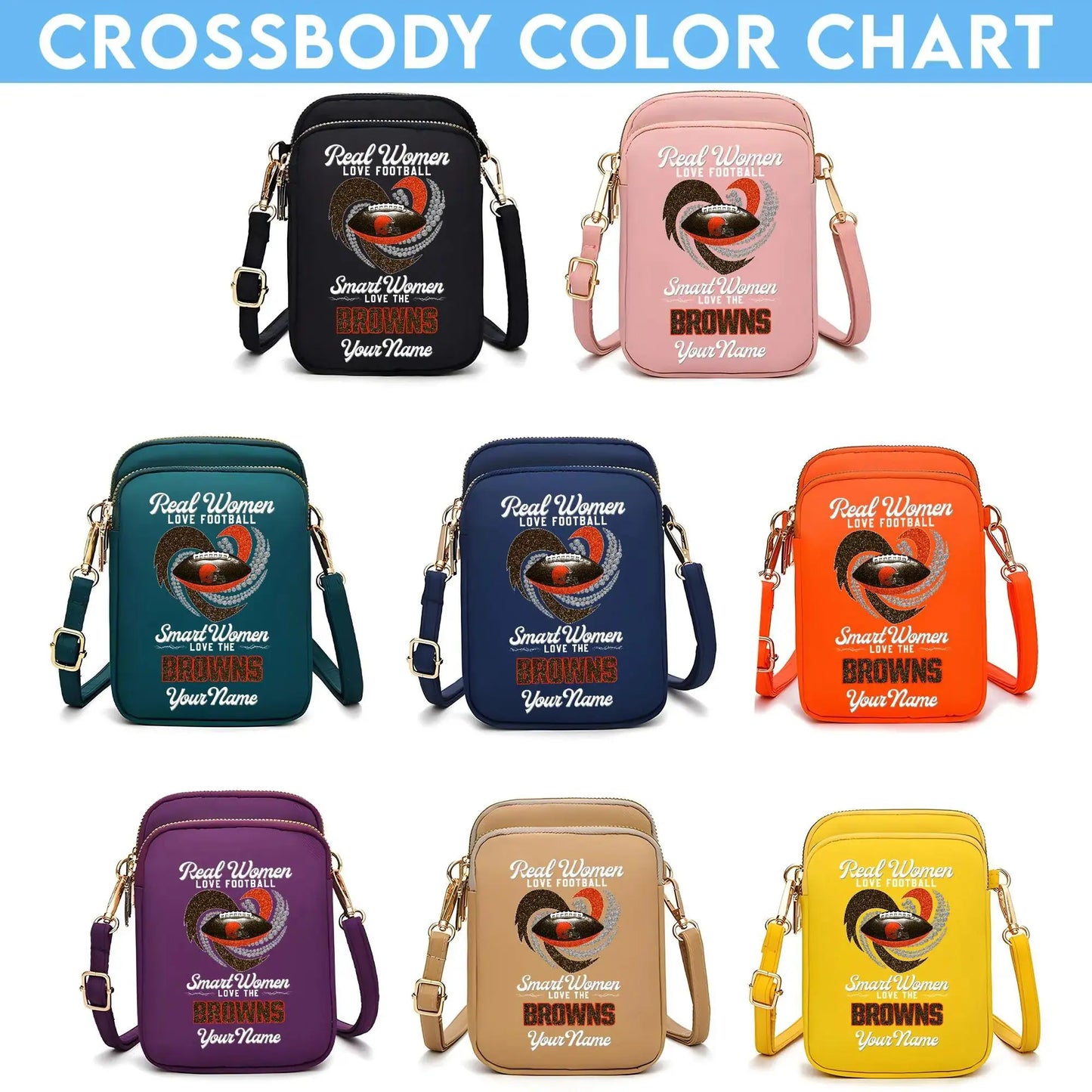 Cleveland Browns Mini Crossbody Bag for Women New Trending 2025 AZBT2DMCB000029