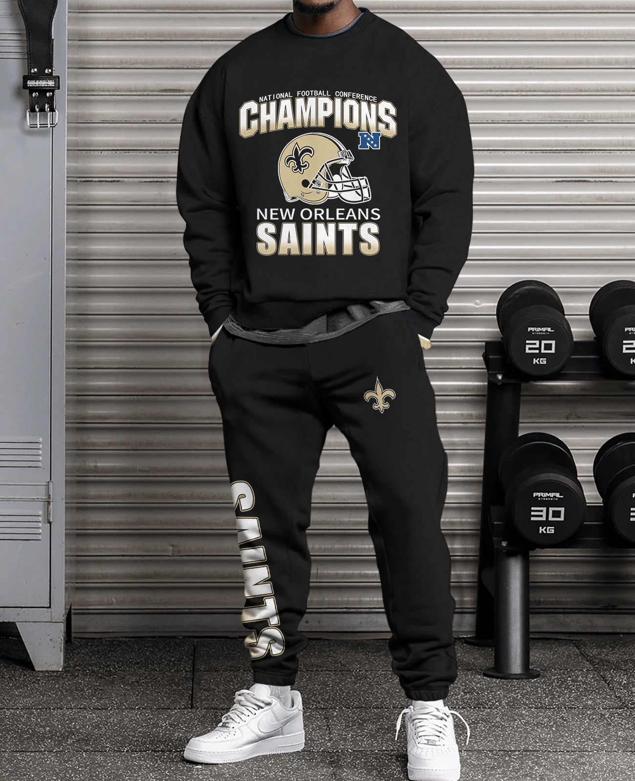 New Orleans Saints Combo 3D Sweatsuit and Sweatpants Unisex CBSP42