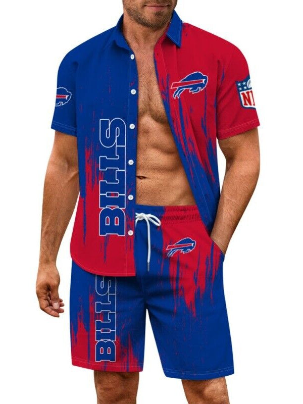 Buffalo Bills Combo Hawaiian Shirt and Shorts AZBTHWSS000158