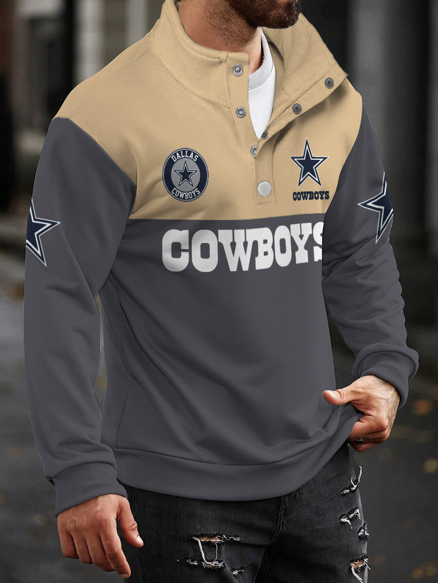 Dallas Cowboys Casual Colorful Stand Collar Sweatshirt AZBTSCSW000275