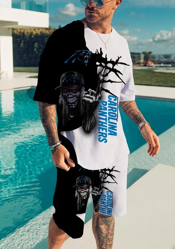 Carolina Panthers T-shirt and Shorts AZTS481