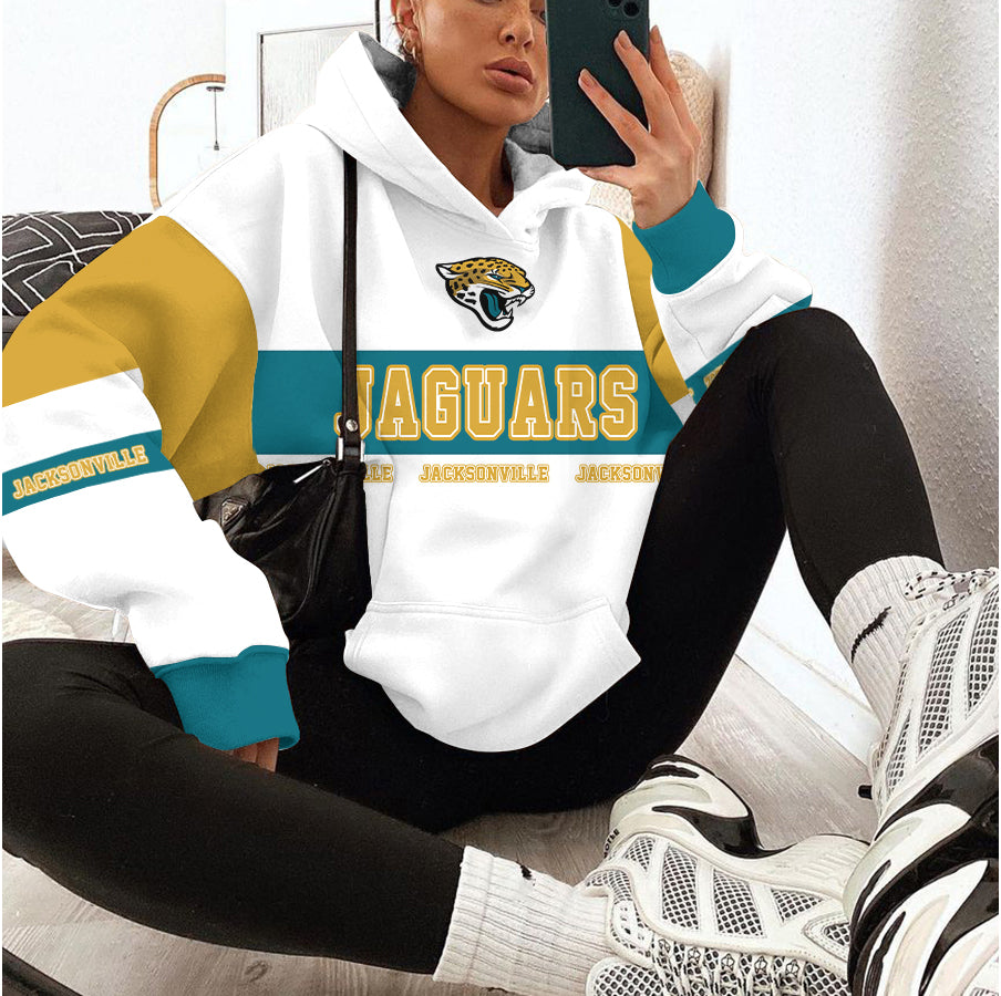 Jacksonville Jaguars Printed Hooded Pocket Pullover Hoodie AZBTPH000113