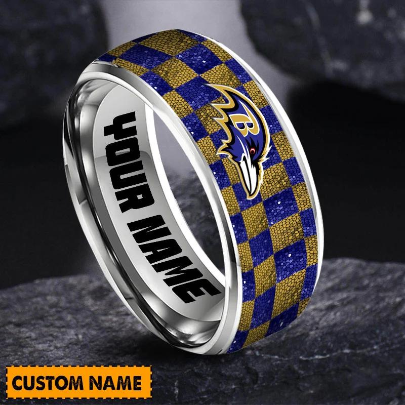 Baltimore Ravens Special Stainless Ring Custom Name AZBTSR000031