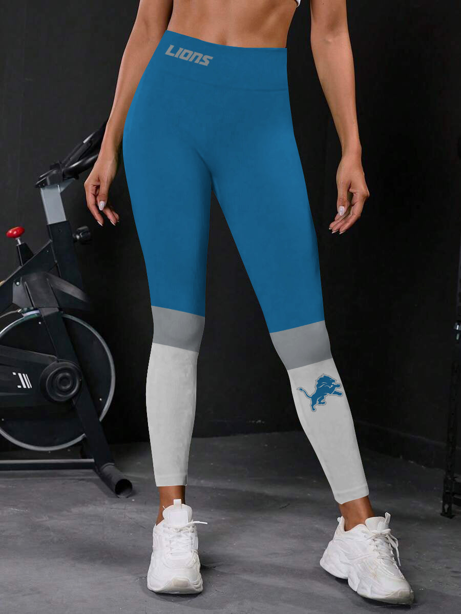 Detroit Lions High Waist Push Up Printed Leggings