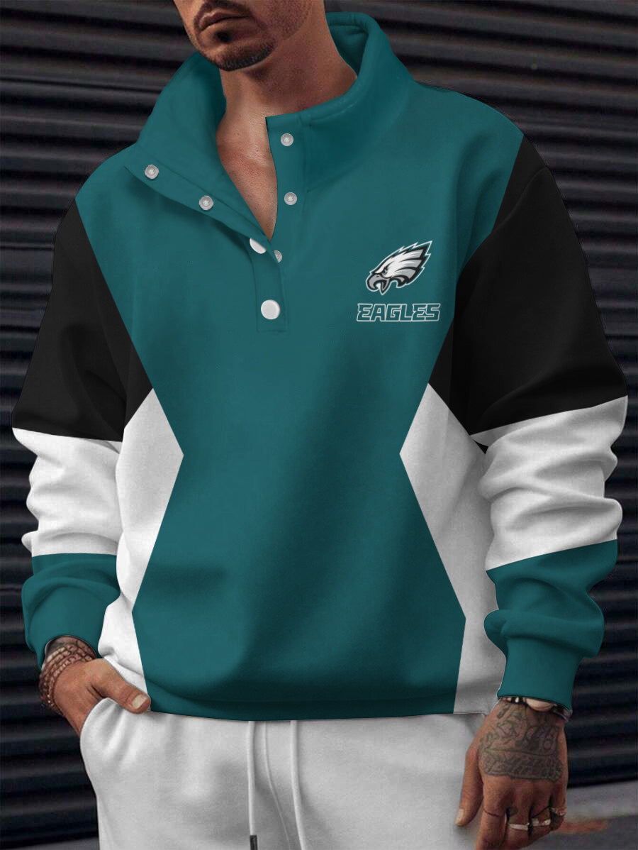 Philadelphia Eagles Casual Colorful Stand Collar Sweatshirt AZBTSCSW000597