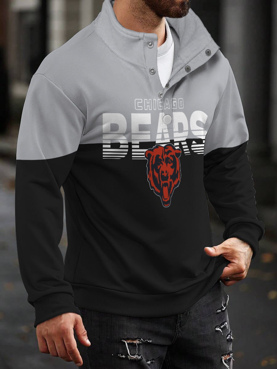 Chicago Bears Casual Colorful Stand Collar Sweatshirt AZBTSCSW000220