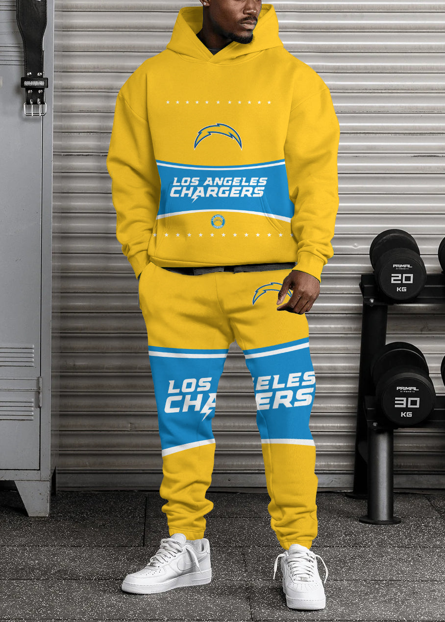 Los Angeles Chargers Combo Pullover Hoodie And Sweatpants AZBTPHSP000378