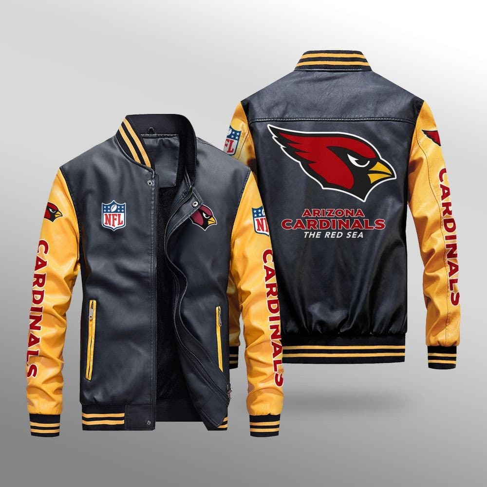 Arizona Cardinals Leather Bomber Jacket BG25