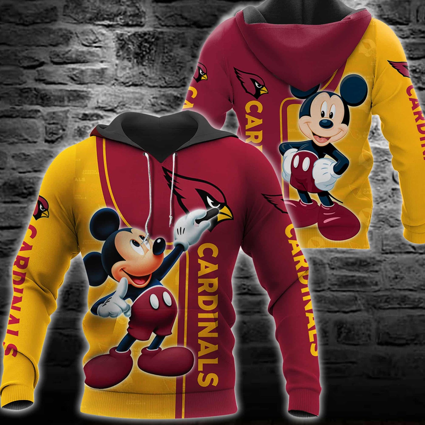 Arizona Cardinals Mickey All Over Printed 139