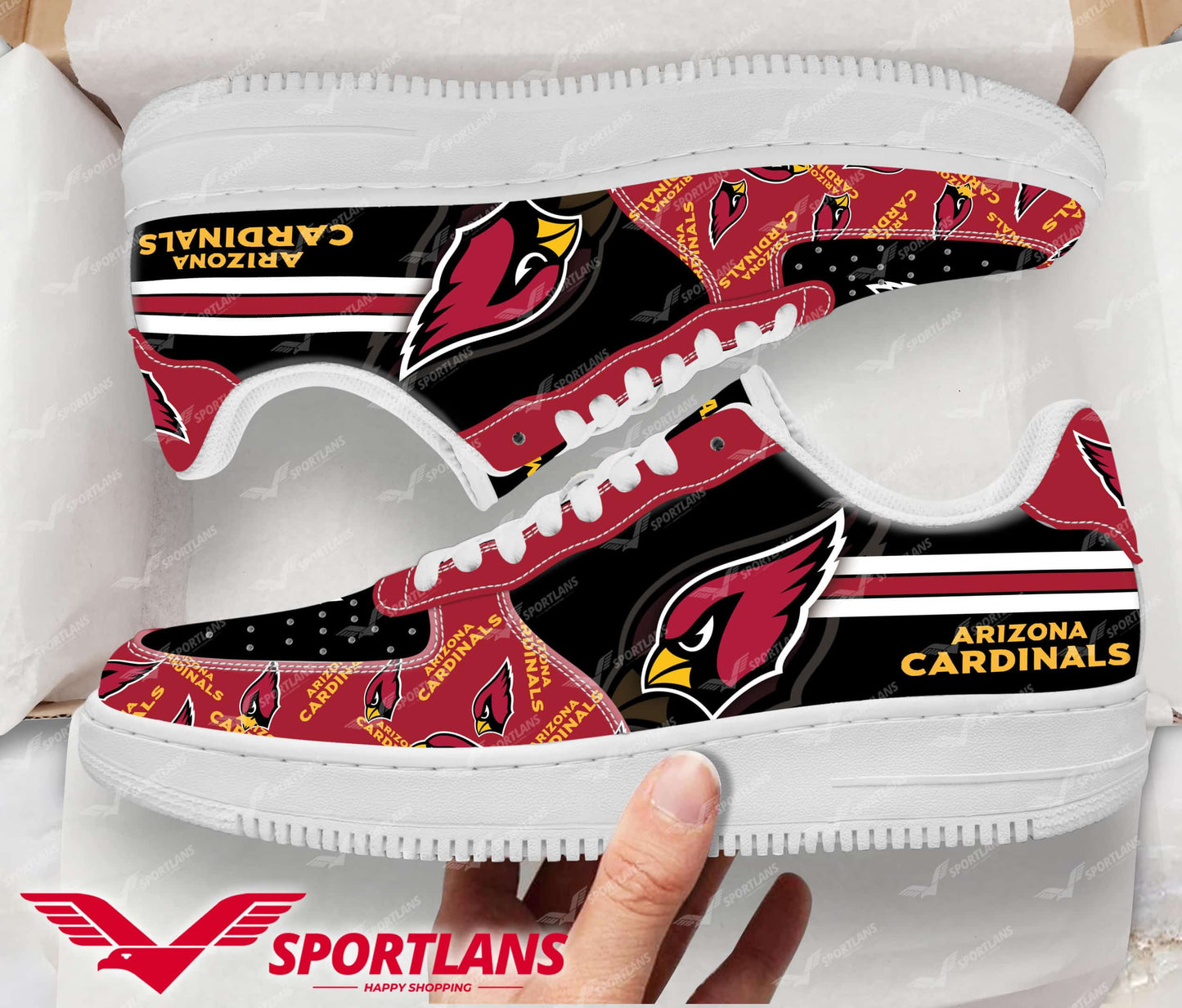 Arizona Cardinals NFL Personalized Air Force 1 Shoes