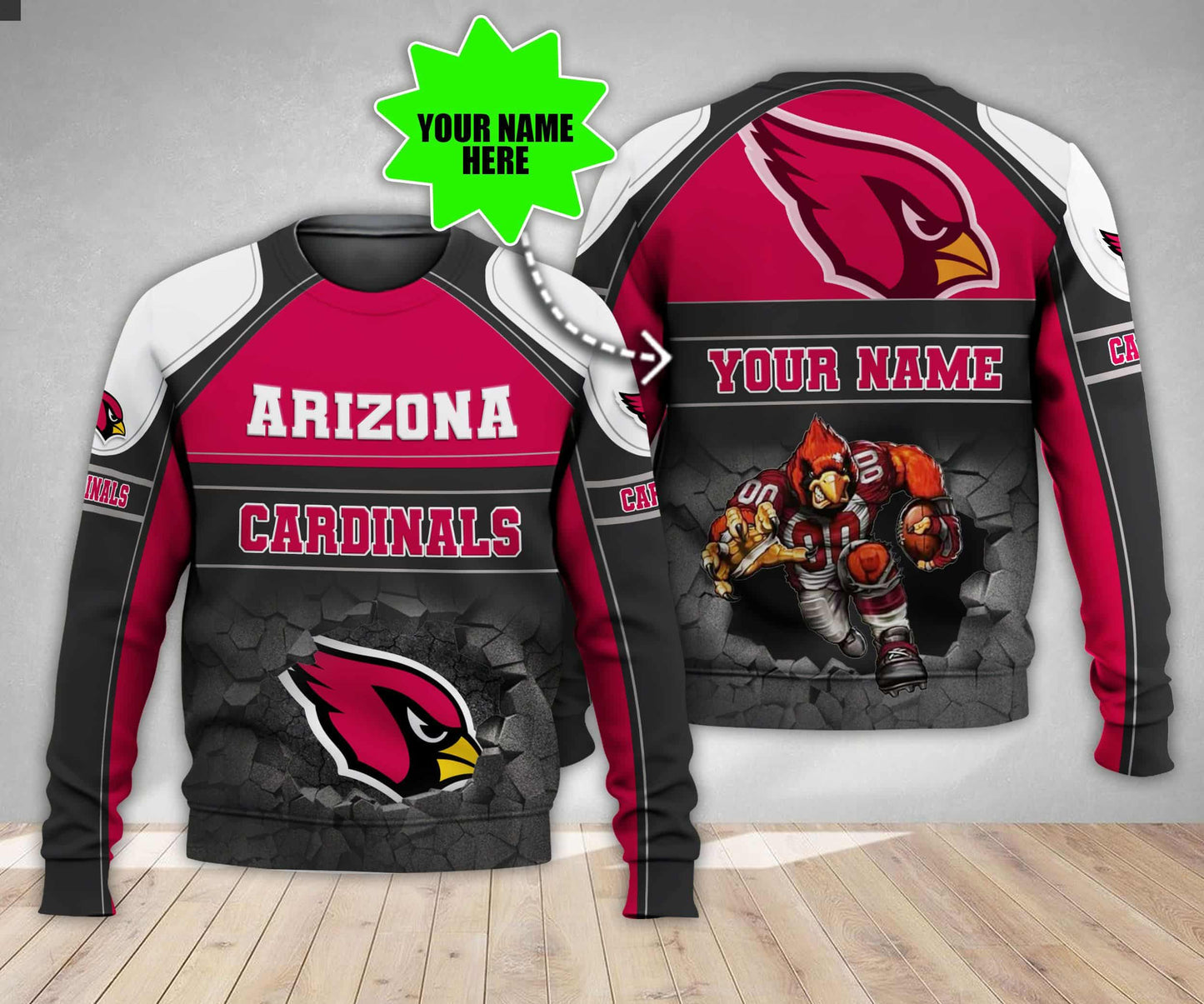 Arizona Cardinals Personalized All Over Printed 583