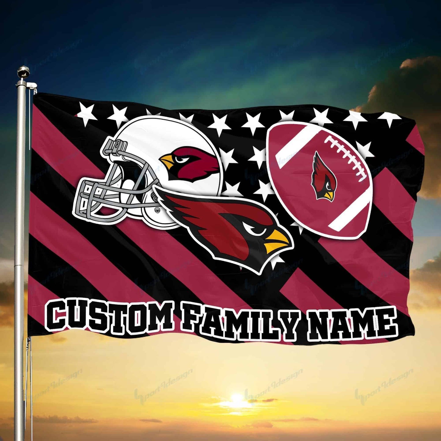 Arizona Cardinals Personalized Flag 65