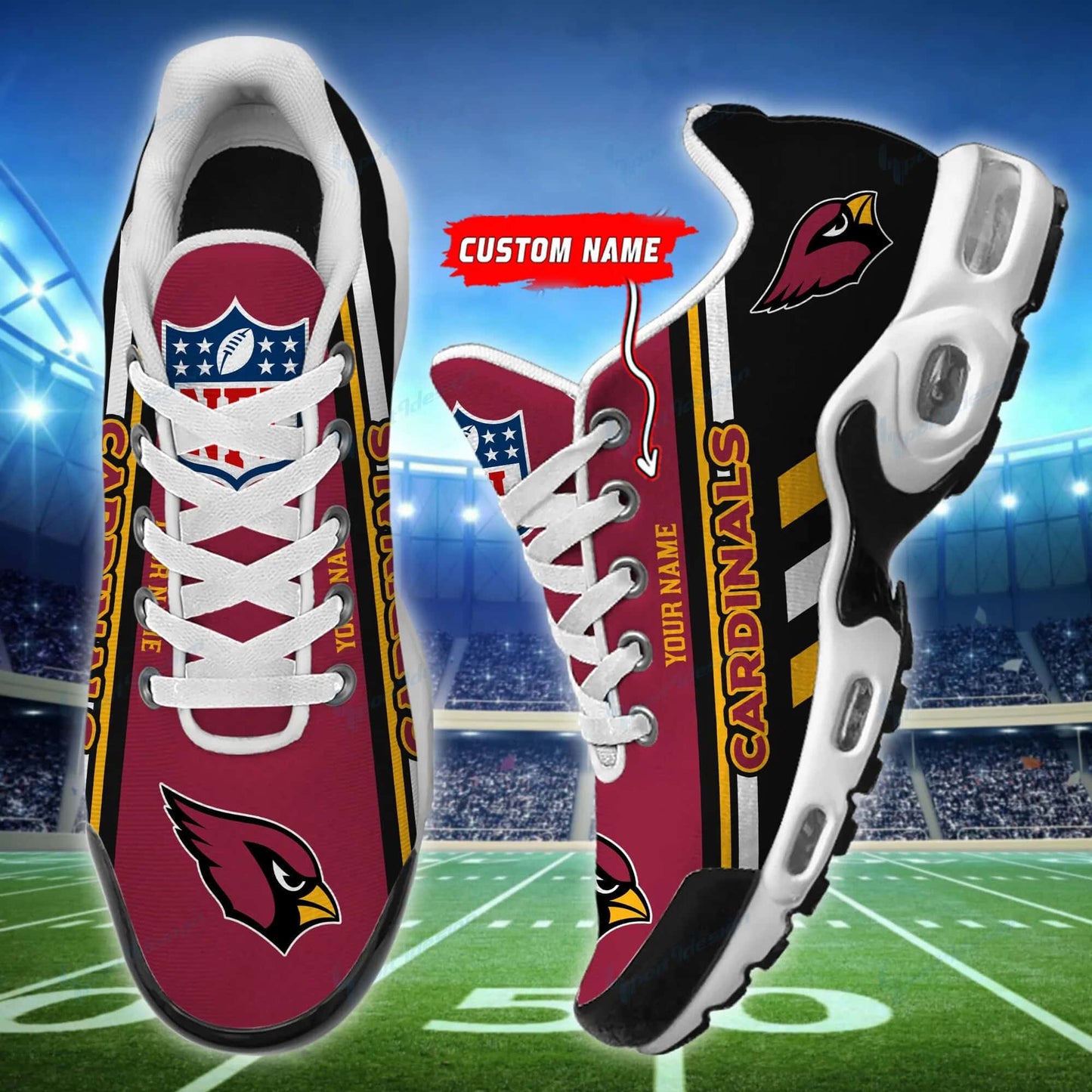 Arizona Cardinals Personalized Plus T-N Youth Sneakers BG48