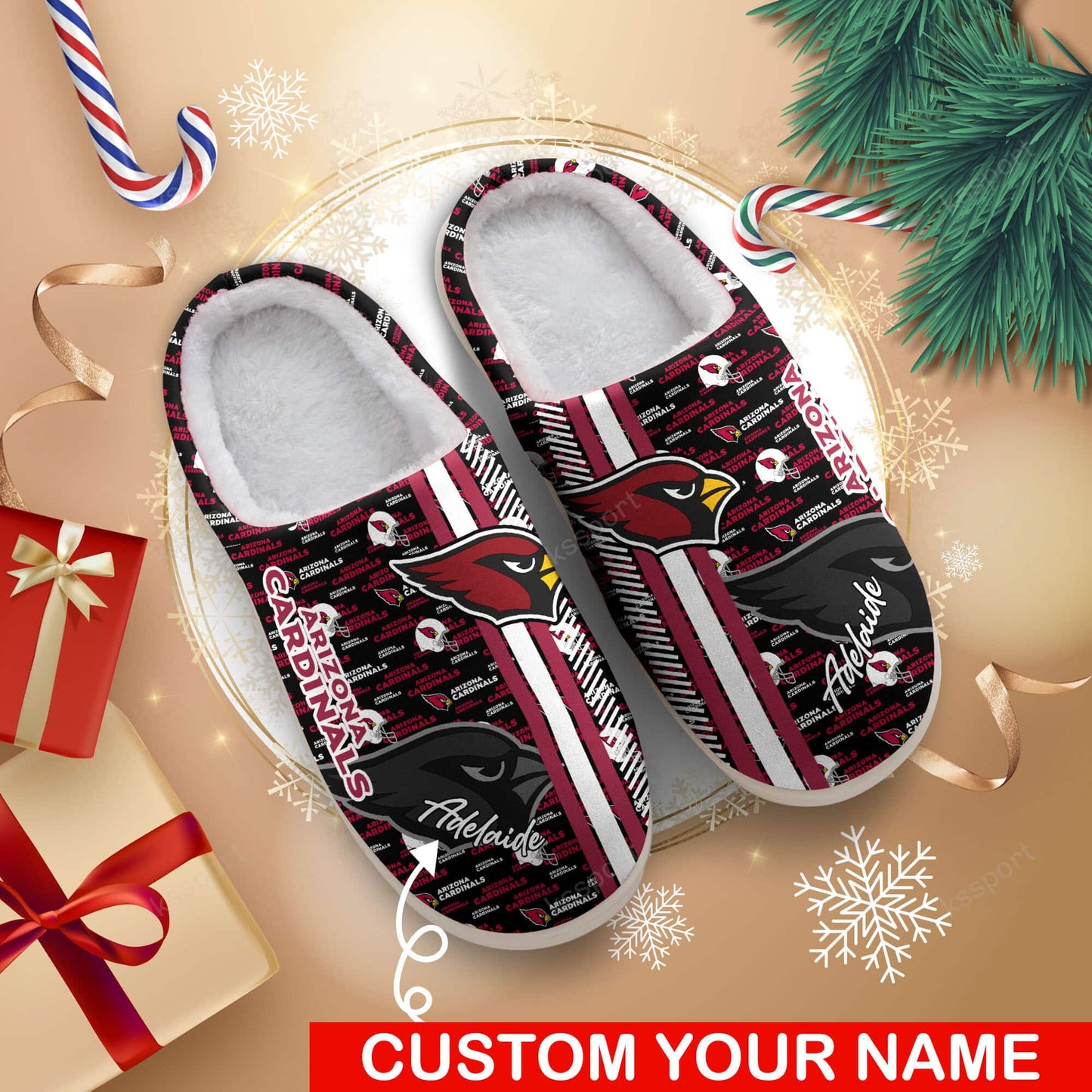 Arizona Cardinals Personalized Slipper BG59