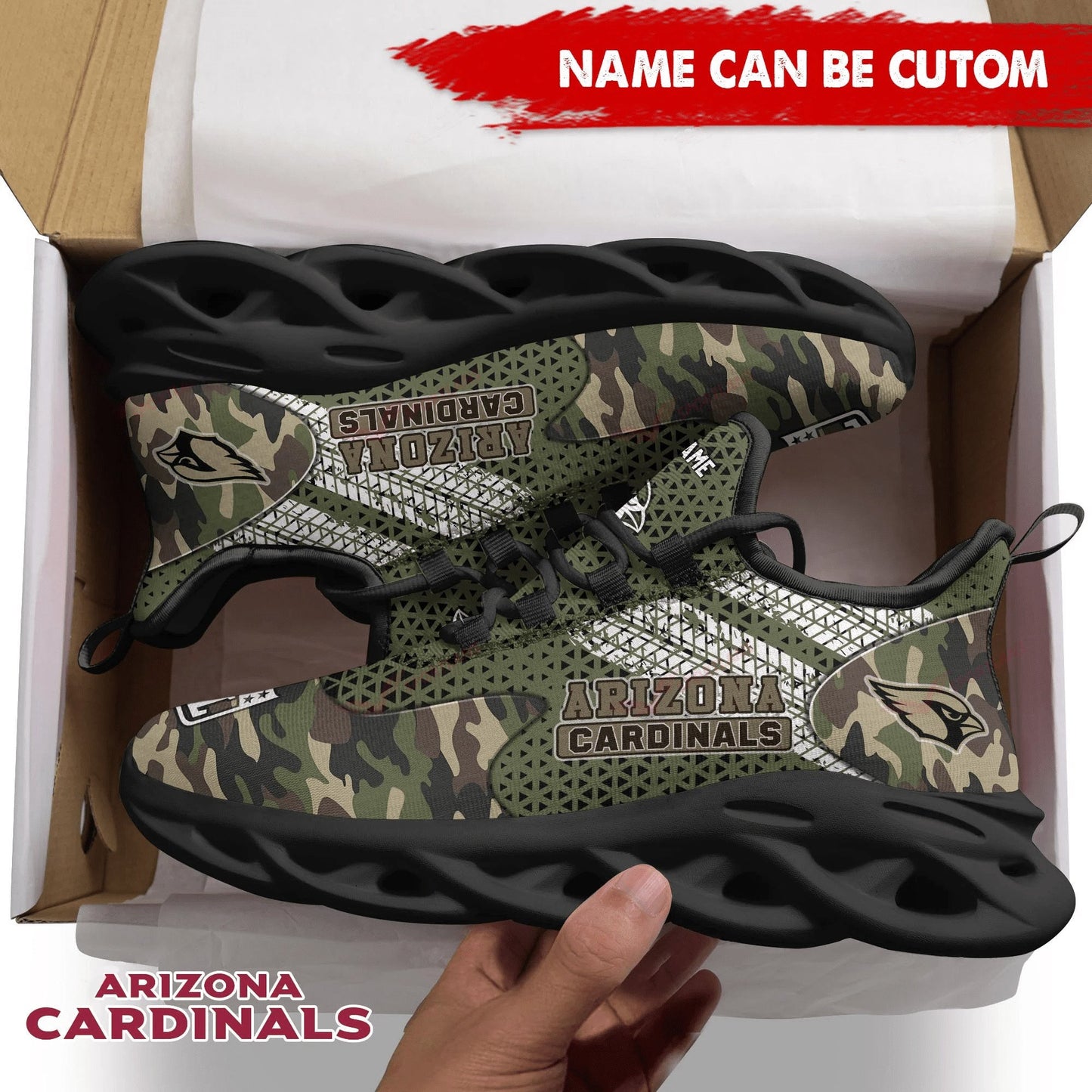 Arizona Cardinals Personalized Yezy Running Sneakers SPD590