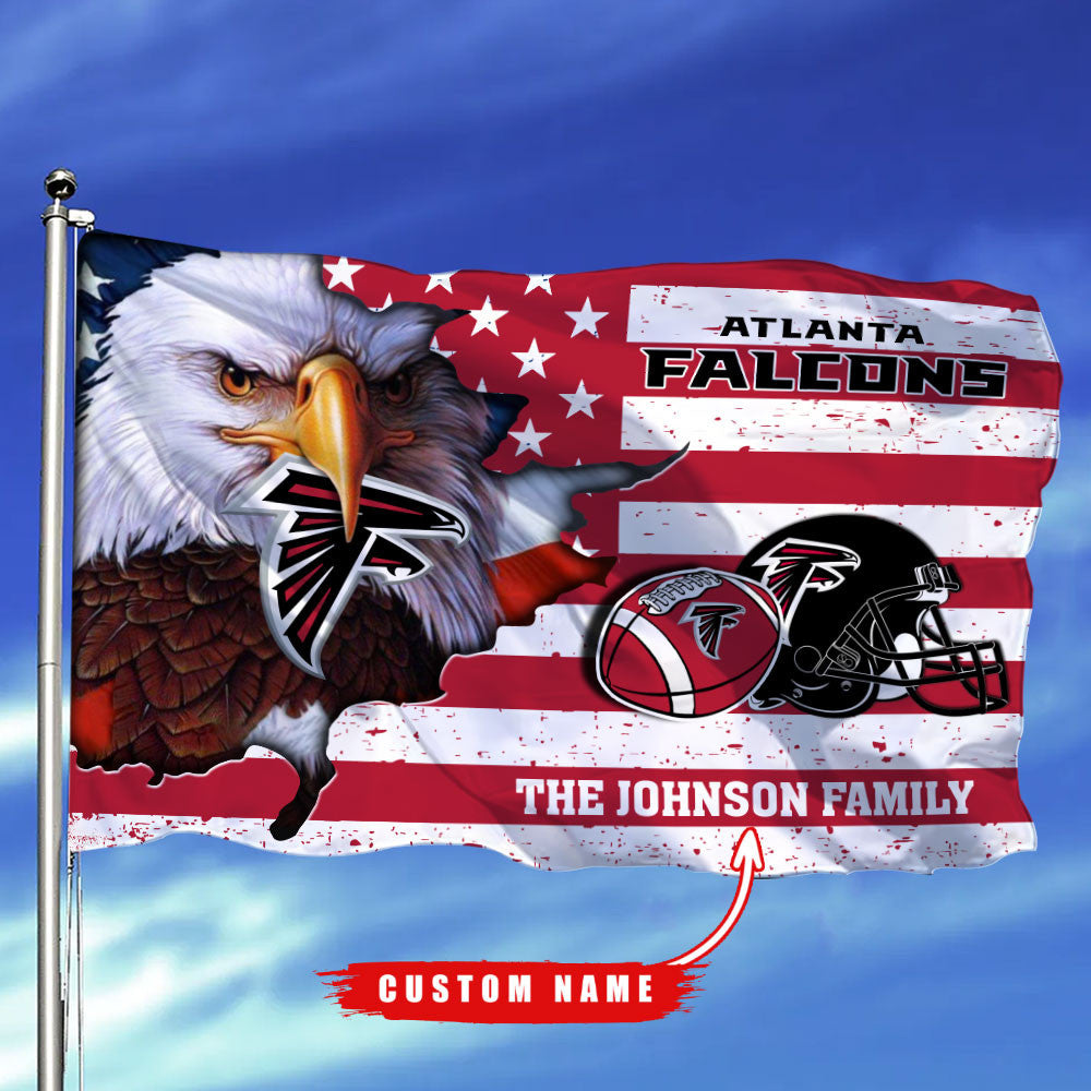 Atlanta Falcons-Flag-Custom Name