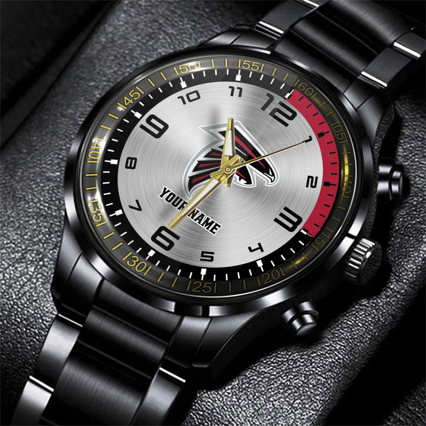 Atlanta Falcons Black Fashion Watch Gifts For Sport Fans AZWATCH002