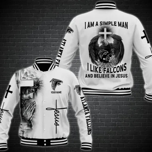 Atlanta Falcons Personalized Baseball Jacket 89