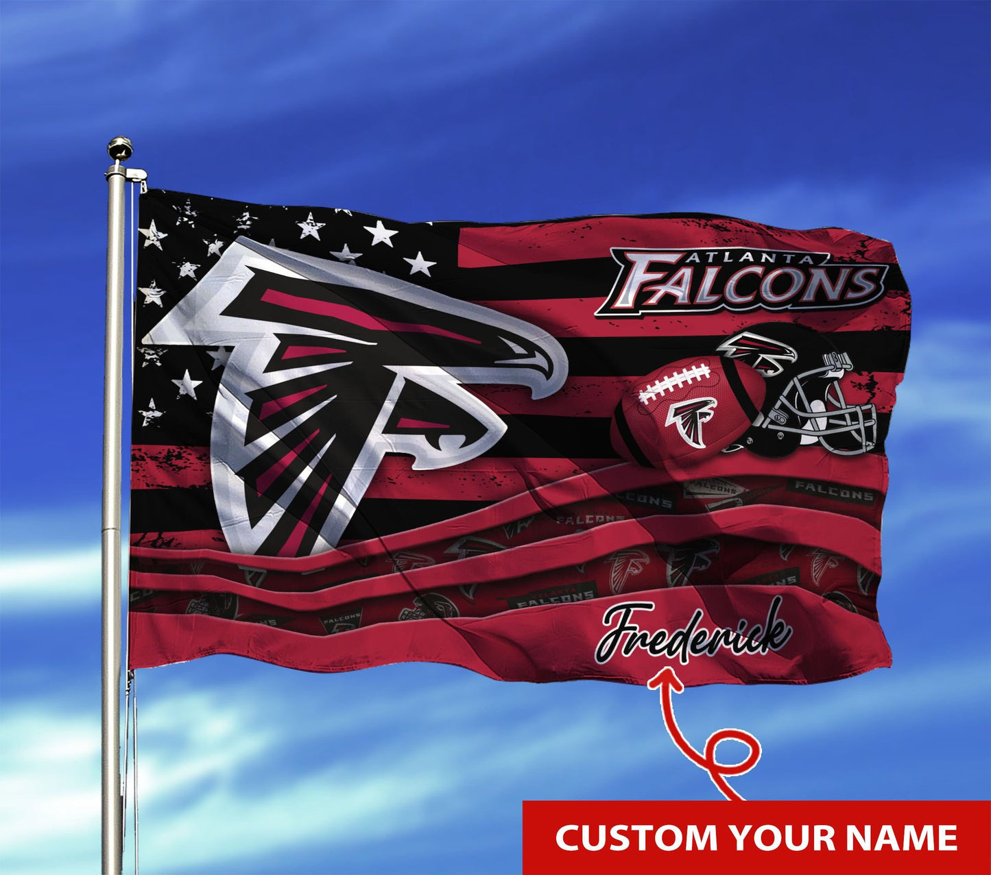 Atlanta Falcons Personalized Flag 02